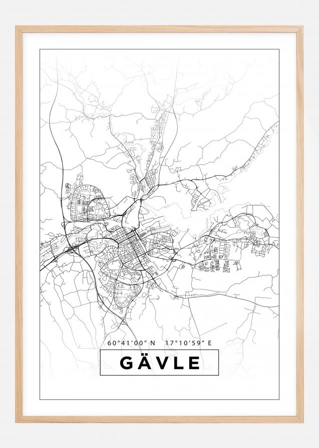 Map - Gävle - White