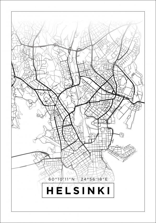 Map - Helsinki - White
