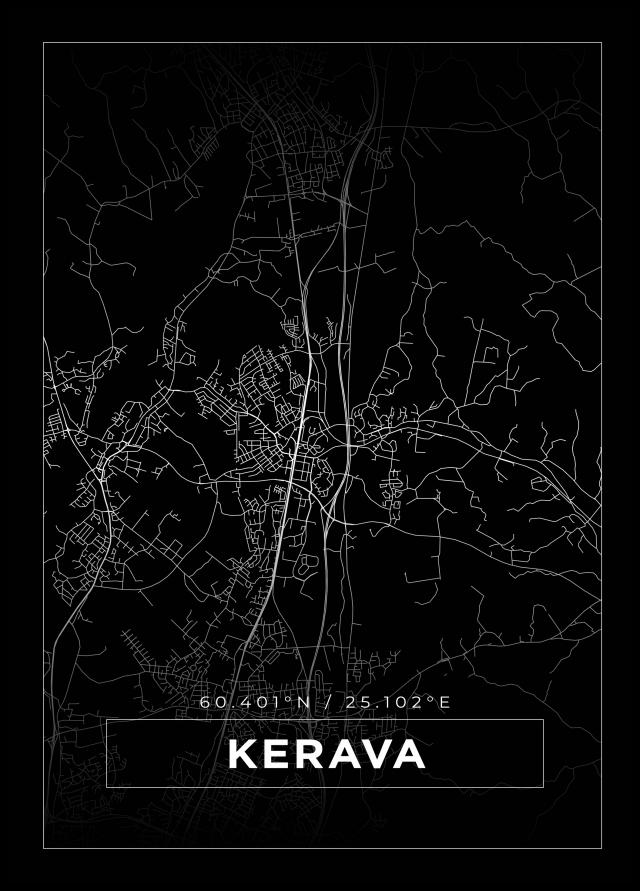 Map - Kerava - Black
