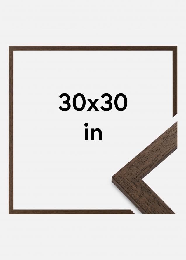 Cadre Brown Wood Verre Acrylique 30x30 inches (76,2x76,2 cm)