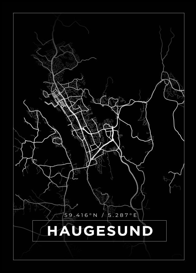 Map - Haugesund - Black