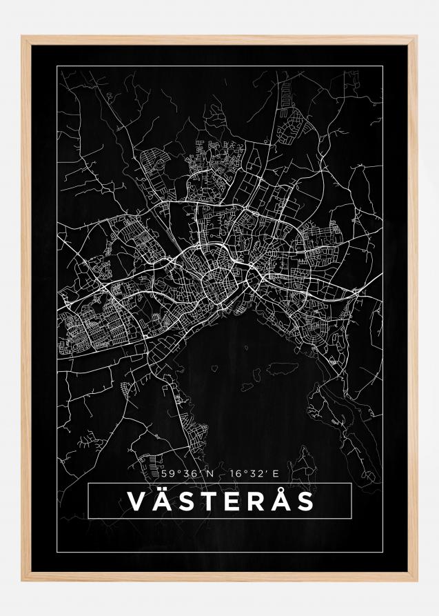 Map - Västerås - Black