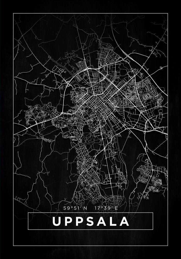 Map - Uppsala - Black