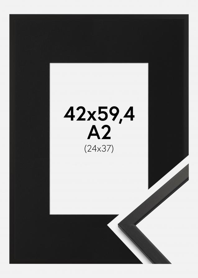 Cadre Edsbyn Noir 42x59,4 cm - Passe-partout Noir 25x38 cm