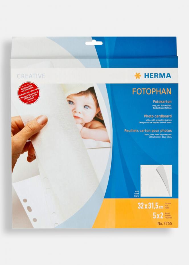 Herma Feuilles d'album 32x31,5 cm - 5 feuilles