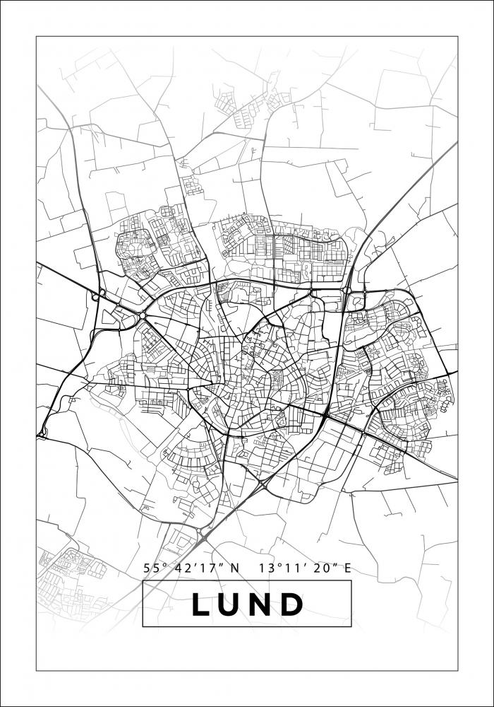 Map - Lund - White