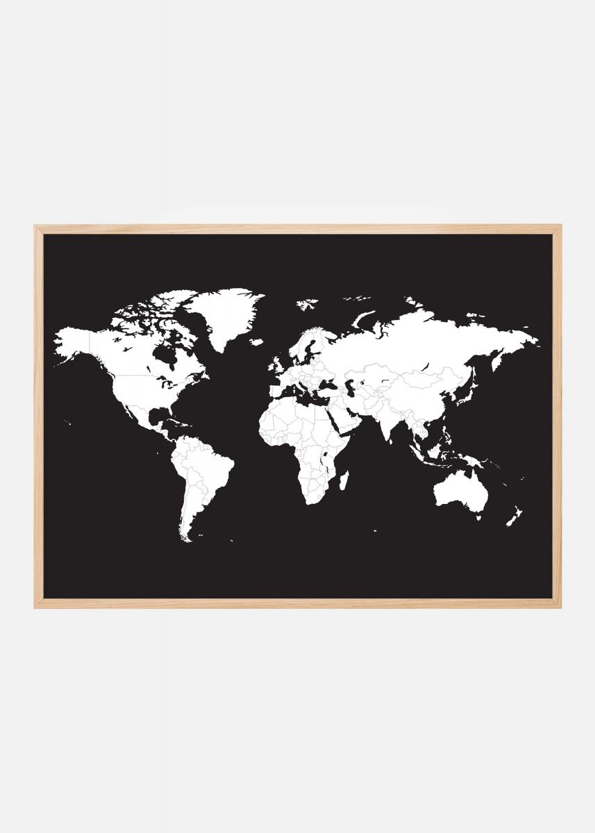 Poster carte du monde 70x100 cm bismark 328694