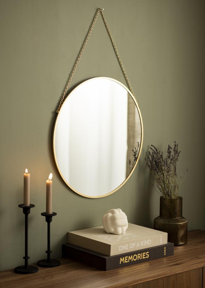 Miroir rond Modern Or 51 cm 