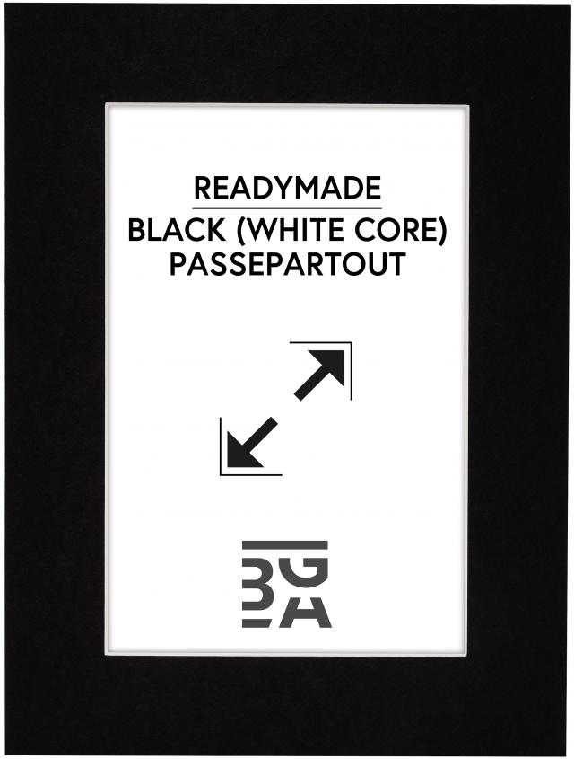 Passe-partout Noir (noyau blanc) 30x40 cm (20x28,7 - A4)
