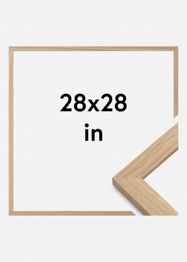 Cadre Oak Wood Verre Acrylique 28x28 inches (71,12x71,12 cm)