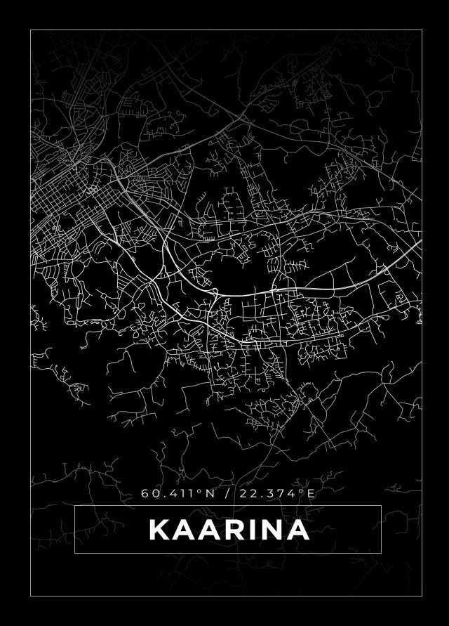 Map - Kaarina - Black