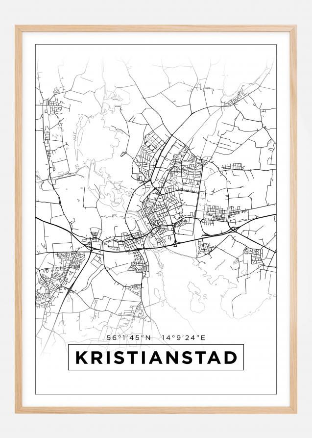 Map - Kristianstad - White