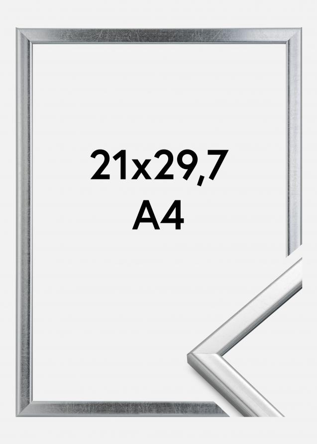 Cadre Slim Mat Verre antireflet Argent 21x29,7 cm (A4)