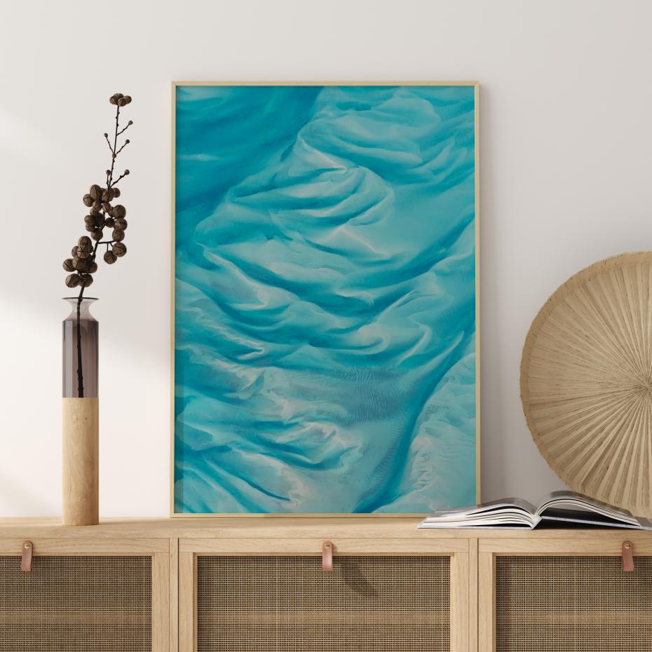 Blue Wave Art Poster