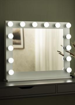 KAILA Miroir de maquillage Hollywood 14 E27 Blanc 80x65 cm
