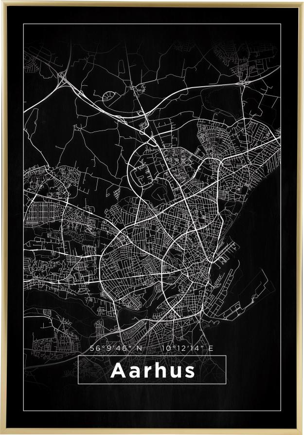 Map - Aarhus - Black