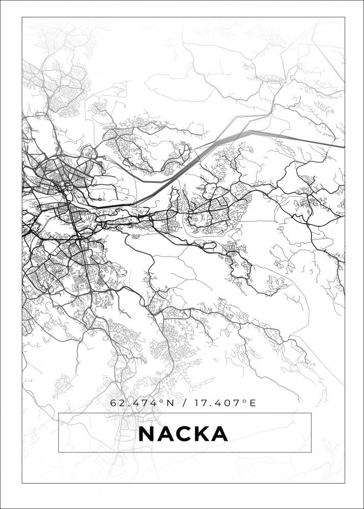 Map - Nacka - White
