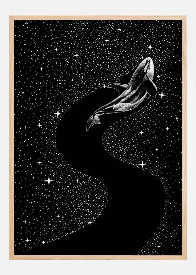 Starry Orca (Black Version) Poster