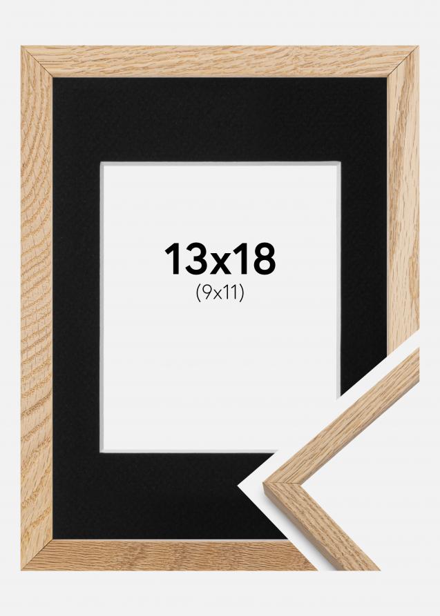 Cadre Oslo Chêne 13x18 cm - Passe-partout Noir 10x12 cm
