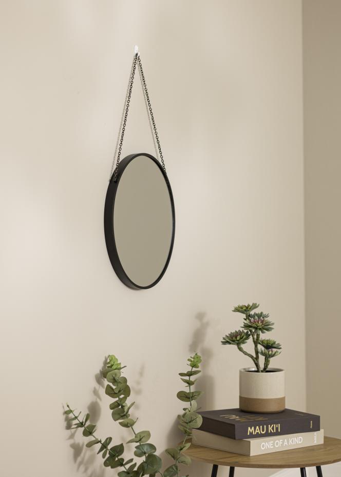 Miroir rond Modern Deep Noir 41 cm 
