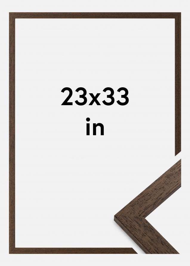 Cadre Brown Wood Verre Acrylique 23x33 pouces (58,42x83,82 cm)