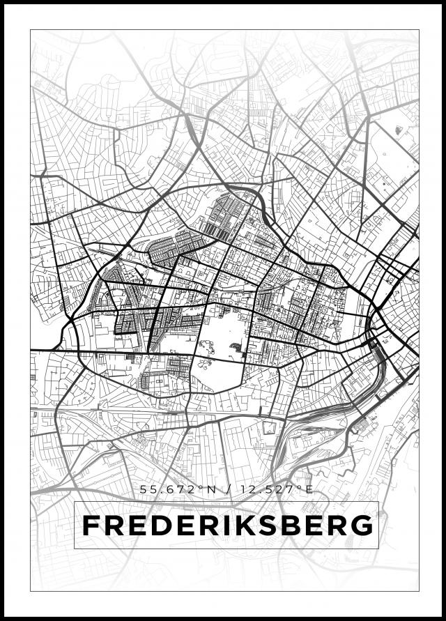 Map - Frederiksberg - White