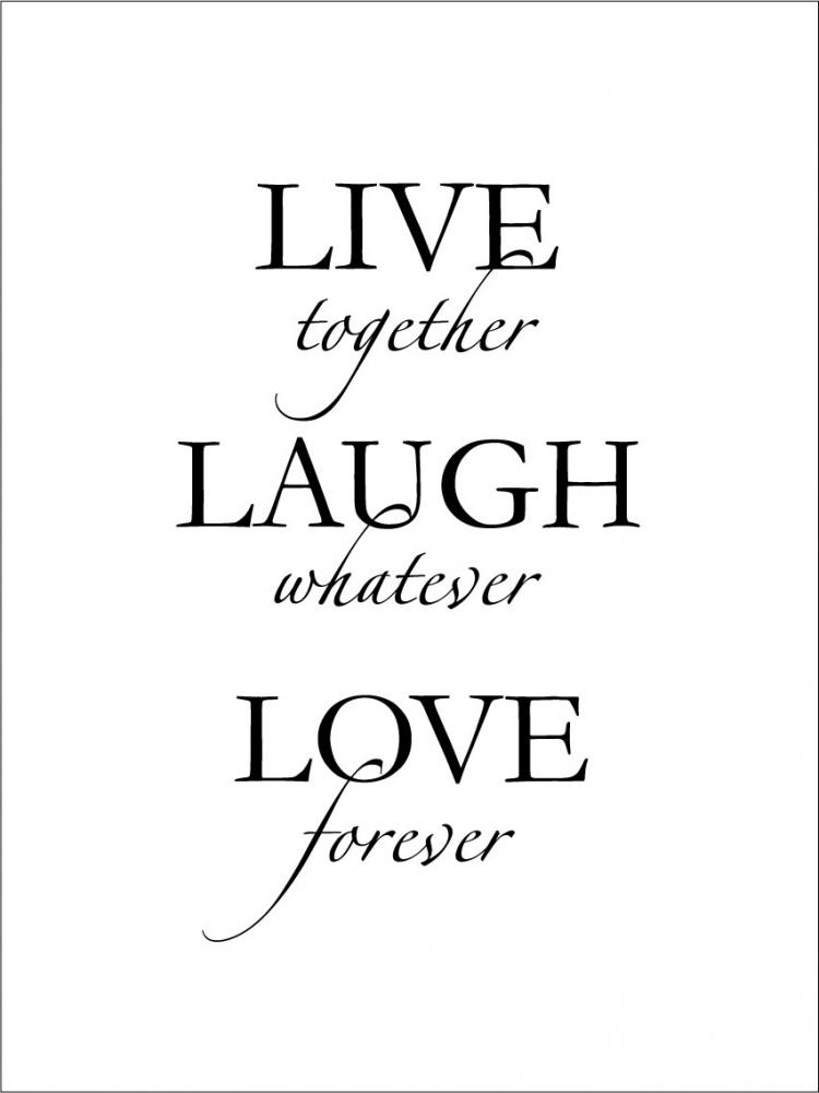 Live, laugh, love - Black Poster