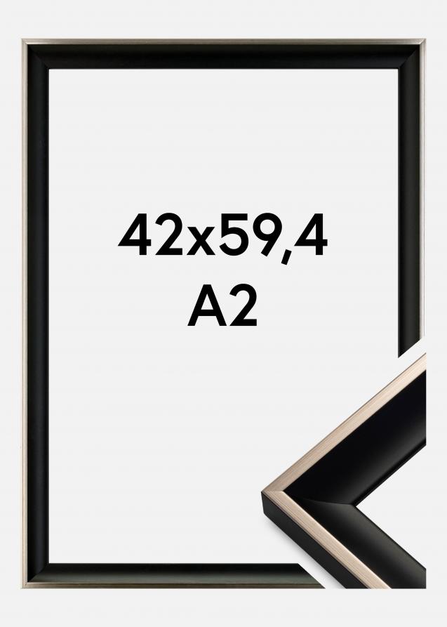 Cadre Öjaren Verre Acrylique Noir-Argent 42x59,4 cm (A2)