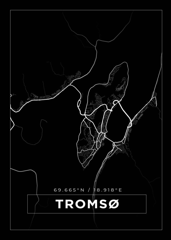 Map - Troms - Black