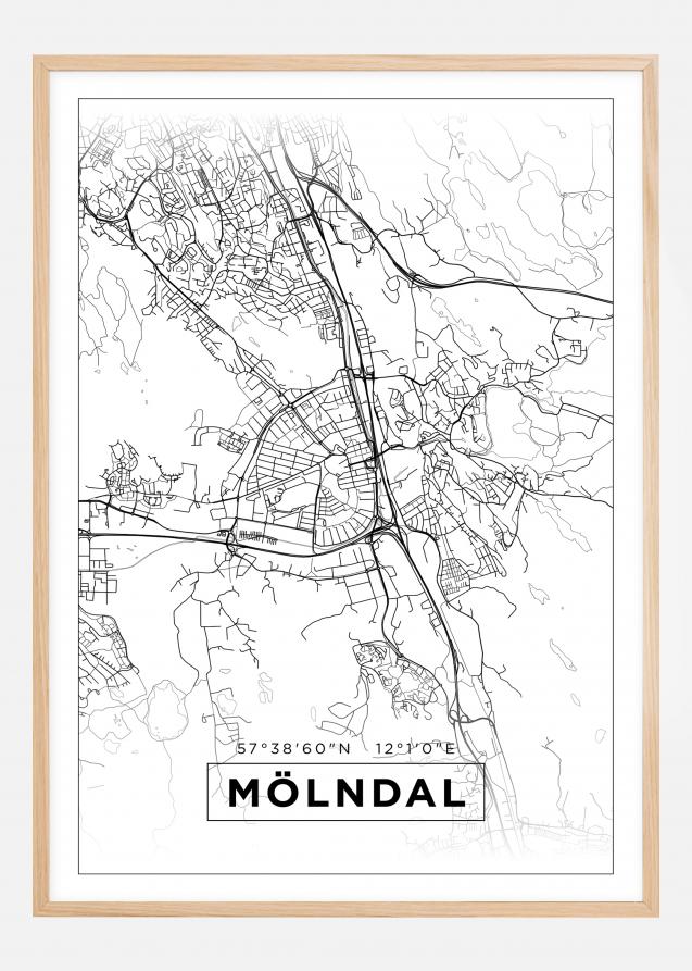 Map - Mölndal - White