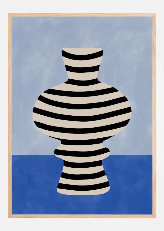 Striped Vase II Poster