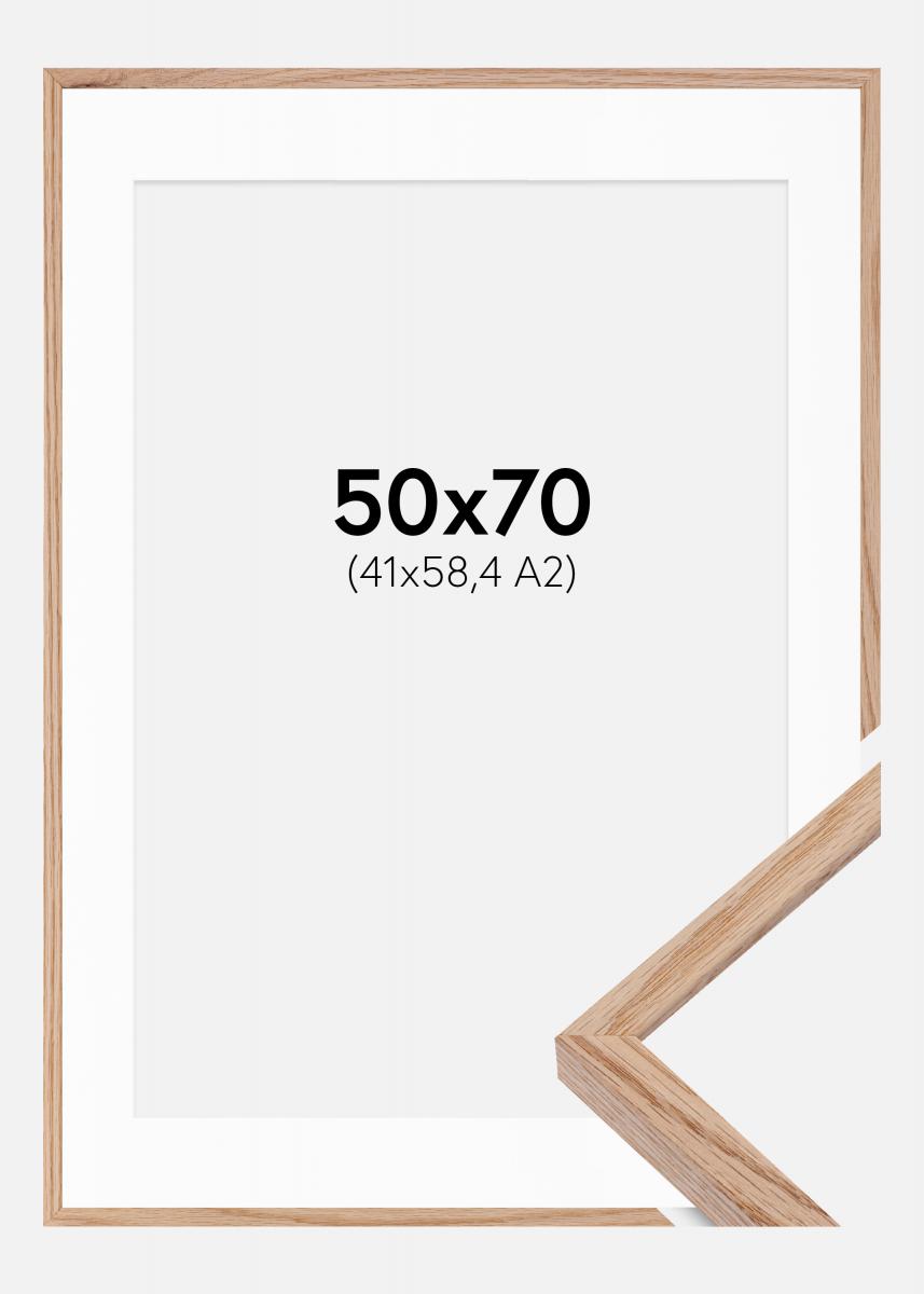 Achetez Cadre E-Line Chêne 50x70 cm - Passe-partout Blanc 42x59,4 cm ici -  BGASTORE.BE
