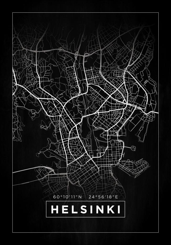 Map - Helsinki - Black