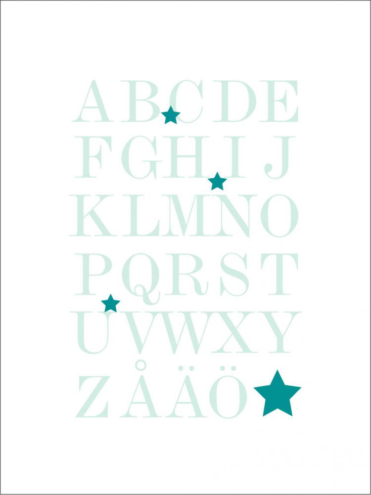 ABC - Turquoise Poster