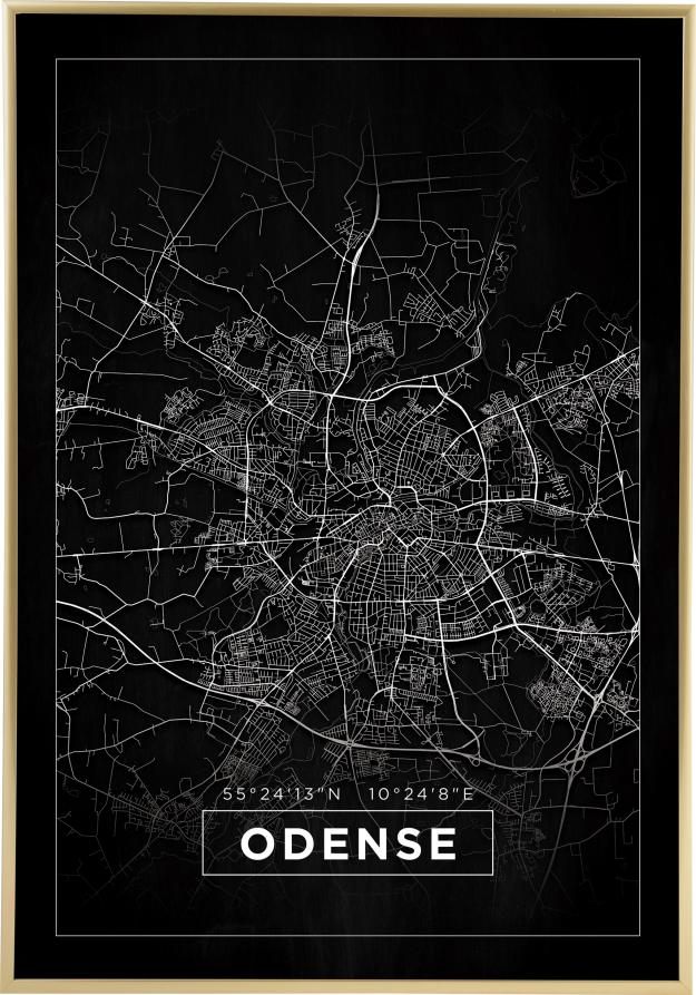 Map - Odense - Black