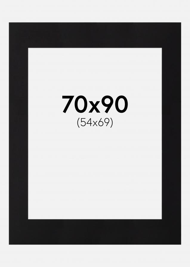Passe-partout Noir Standard (noyau blanc) 70x90 (54x69)