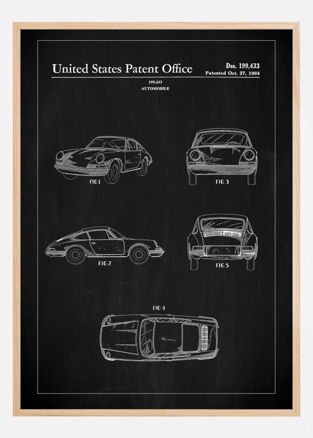 Patent Print - Porsche 911 Carrera - Black Poster