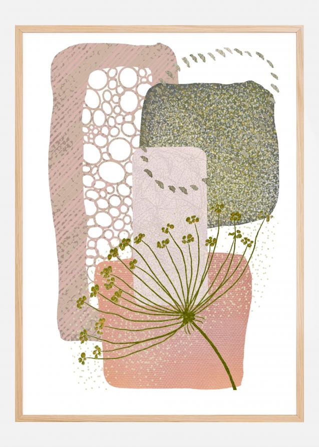 Delicate Pink and Green 2 Poster