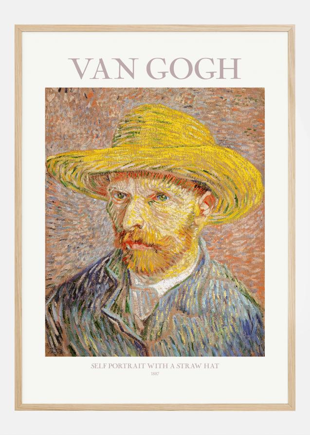 VAN GOGH - Self Portrait With Straw Hat Poster