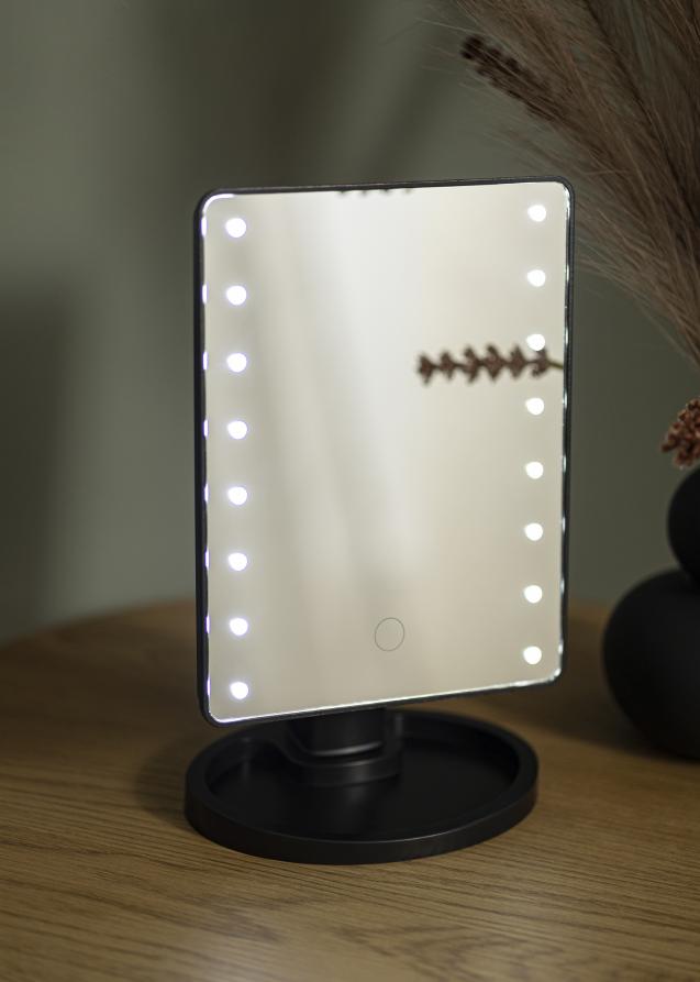 KAILA Miroir de maquillage Port Noir 17x22 cm
