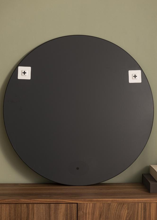 KAILA Round Mirror - Thin Black diamtre 80 cm