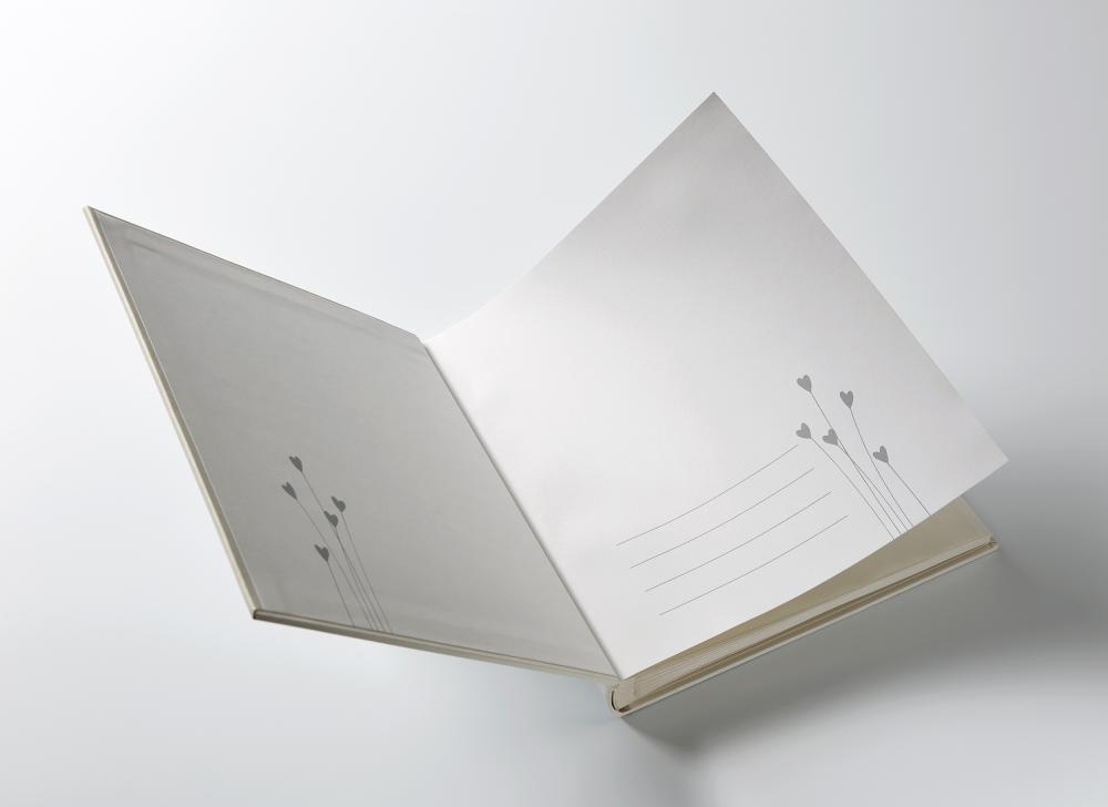 Cur Album de mariage Blanc - 28x30,5 cm (50 pages blanches / 25 feuilles)