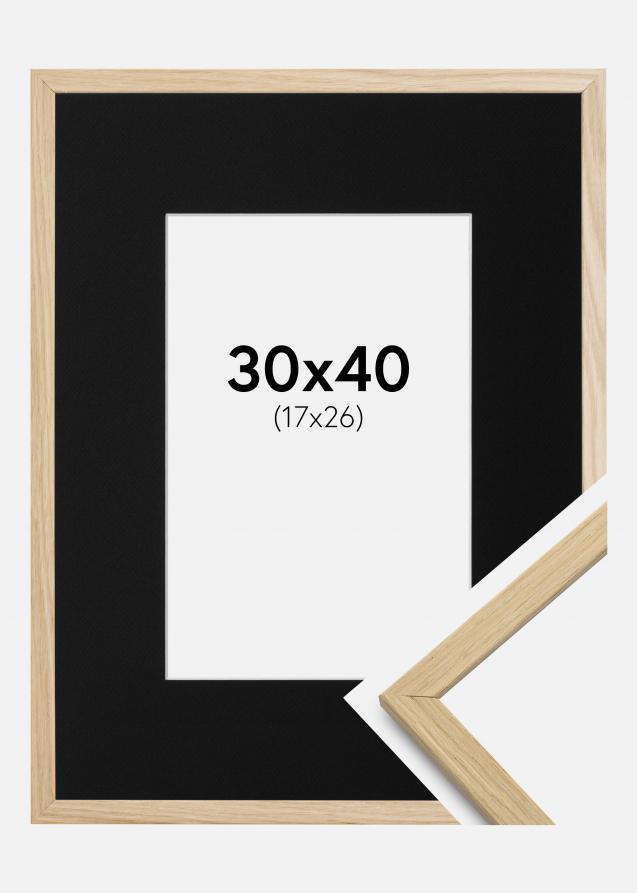 Cadre Edsbyn Chêne 30x40 cm - Passe-partout Noir 18x27 cm