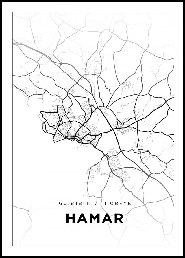 Map - Hamar - White