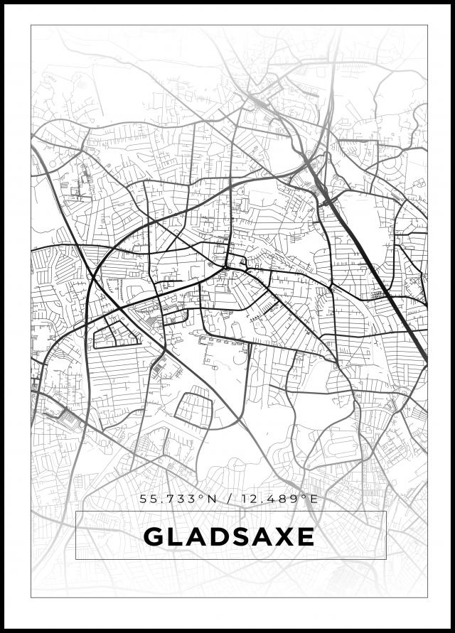 Map - Gladsaxe - White
