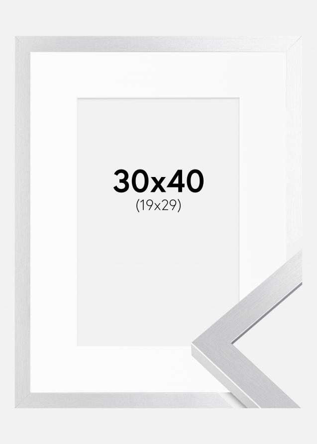 Cadre Selection Argent 30x40 cm - Passe-partout Blanc 20x30 cm