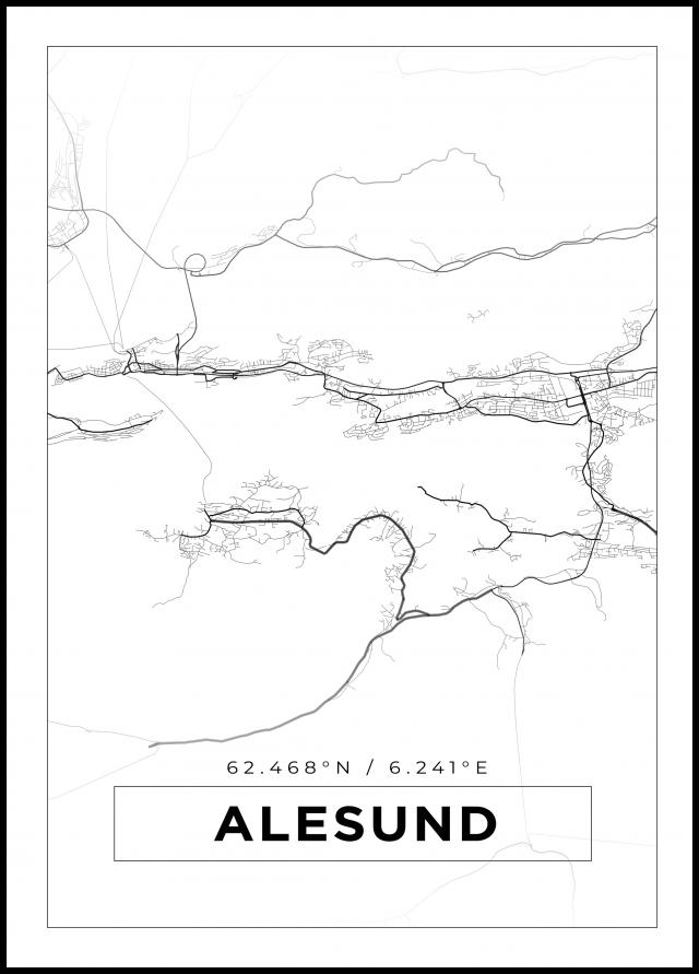 Map - Alesund - White