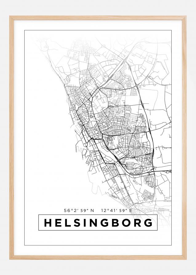 Map - Helsingborg - White