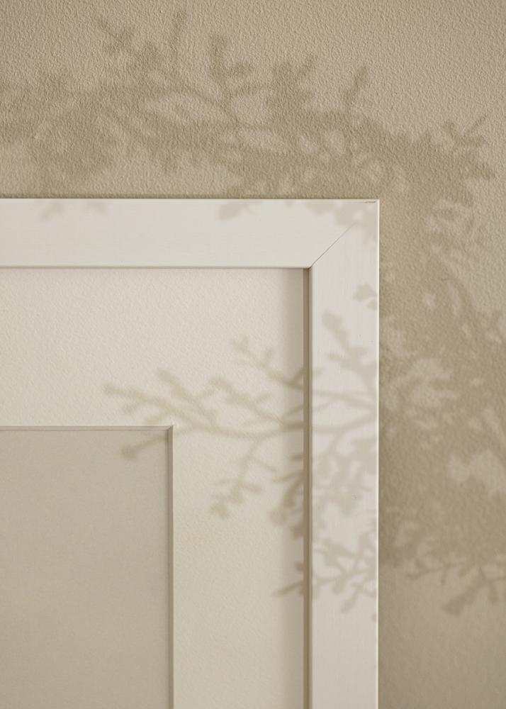 Cadre White Wood Verre Acrylique 50x75 cm