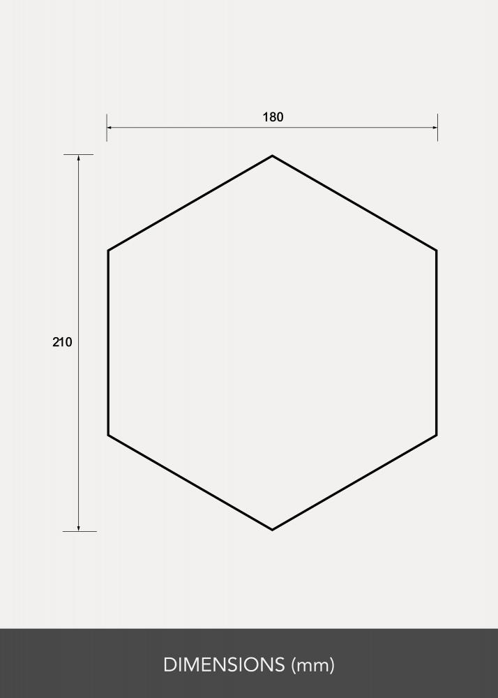 Miroir Set Hexagon 18x21 cm - 5 St
